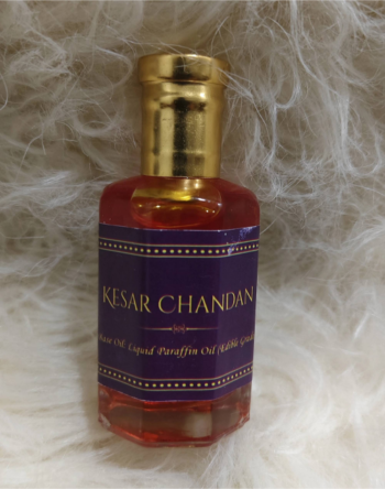Kesar Chandan Attar – Made with Saffron, Sandalwood & Edible Grade Liquid Paraffin Oil